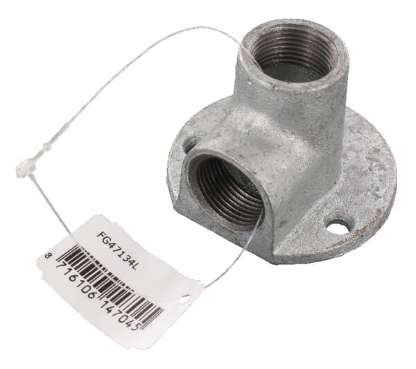 Ceiling w. 90° galvanized Female/Female 3/4"