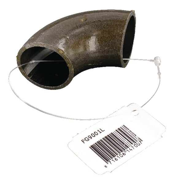 KRAMP Bogen 90° schwarz 1" FG9001L