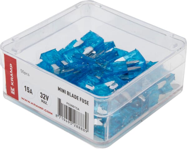 KRAMP Mini blade fuse 15A 32V blue (x50) - 50 Stück - FS30015A