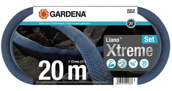 Gardena Textilschlauch Liano Xtreme 13 mm (1/2"), 20 m Satz GA18470