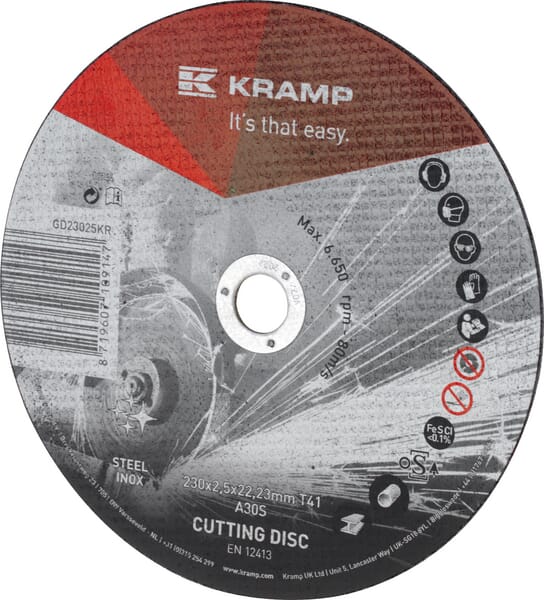 KRAMP Trennscheibe flach 230x2,5mm - 1 Stück - GD23025KR