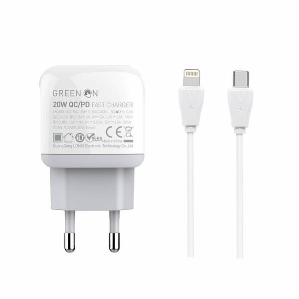 Dual fast charger 20W 230/12V
