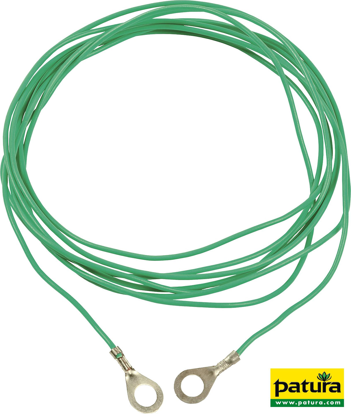 Patura Erdstab-Verbindungskabel 3 m, grün mit Ringösen 8 mm 160995