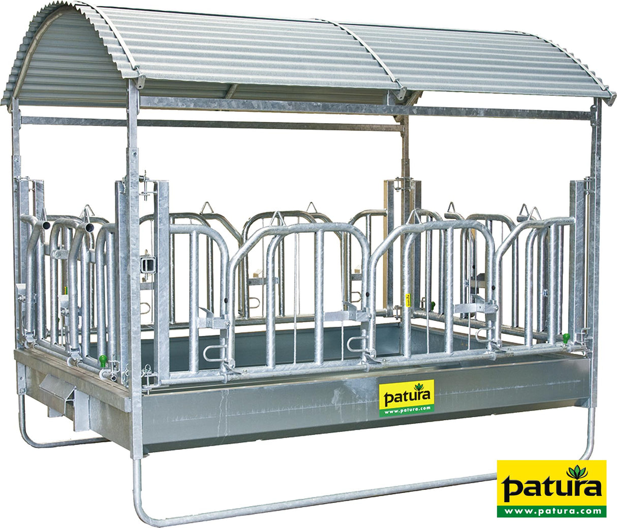 Patura Großballenraufe mit Schwedenfressgittern und Dach 303571