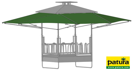 Patura Dach für Klima-Raufe für alle Profi-Viereckraufen 303640