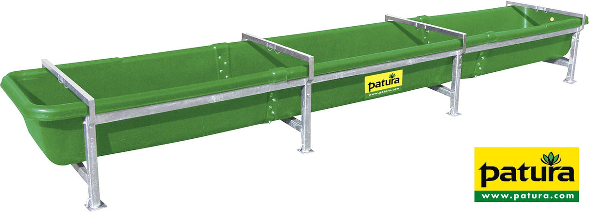 La Buvette Kunststoff-Futtertrog 3 m, kpl mit verz. Gestell, mit 2 Antisturzstangen 351203