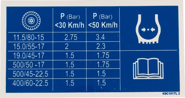 KUHN PICTO.T REIFENDRUCK K9C101TL