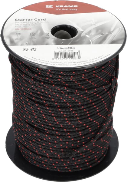KRAMP Starterseil, 3,5 mm x 100 m, schwarz KR0351000B