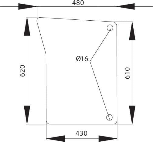 KRAMP Frontscheibe unten L151752N