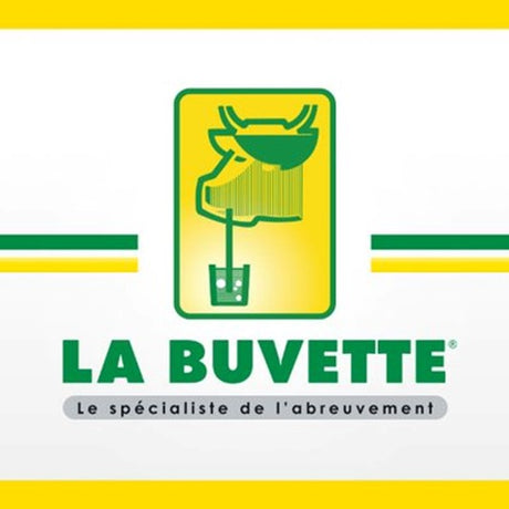 La Buvette - Futtertrog für Kälber, 2,18 m PE mit Eimeraussparungen, höhenverstellt - 333505
