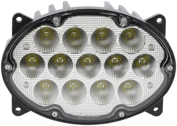 KRAMP Arbeitsscheinwerfer LED, 65W, 5200lm, oval, 10/30V, 161x110x90mm, breit flutend, 13 LED's, H4, Fernlicht/Abblendlicht, Kramp LA10559