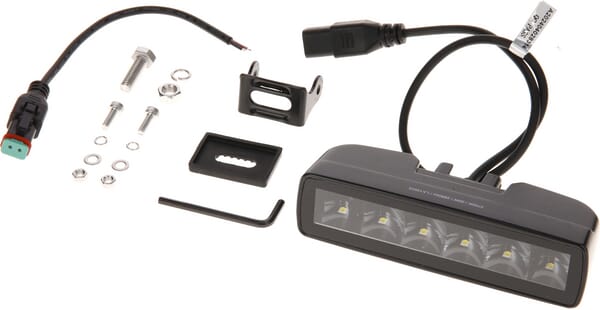 KRAMP Arbeitsscheinwerfer indirekt LED, 30W, 2880lm, rechteckig, 12/24V, weiß, 157x49.7x60mm Deutsch Stecker, Spotstrahl, 6LED's - 1 Stück - LA10609