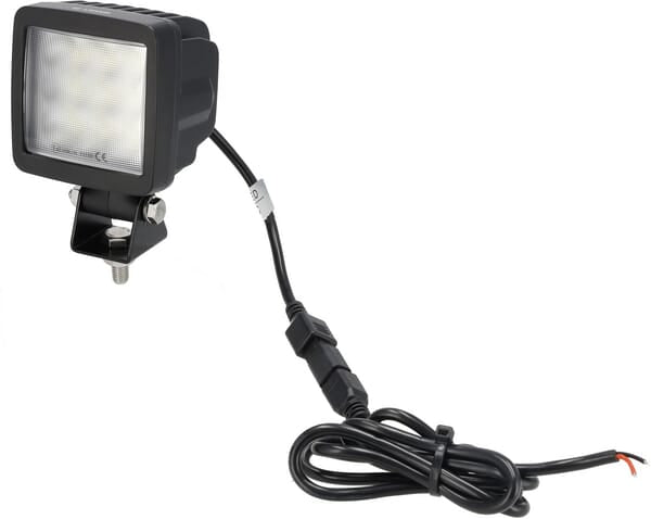KRAMP Arbeitsscheinwerfer LED, 76W, 11970lm, quadratisch, 10/30V, 95x77x131mm, Deutsch Stecker, Flutlicht, schwenkbarer Kopf - 1 Stück - LA10632