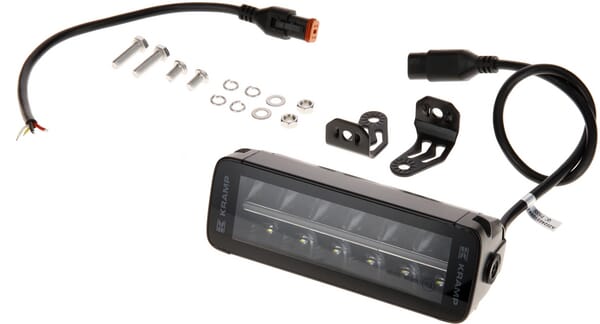KRAMP Arbeitslichtbalken LED, 60W, 5040lm, rechteckig, 12/24V, weiß/orange, 204x70x67mm Deutsch Stecker, Combo, gerade, 12LED's, E-BOOST - 1 Stück - LA10811