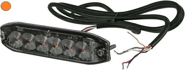 KRAMP Warnblitzer, bernsteinfarben, 6 LEDs LA20076