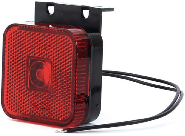 KRAMP Hintere Positionsleuchte quadratisch mit Kabelanschlussmit Halter LED 12-24V KRAMP LA30140