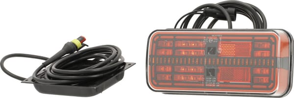 KRAMP Multifunktions-Rücklicht-LED, rechteckig, 12V (integrierter Widerstand), 200,5 x 85,3 x 28,9 mm, Kramp LA40070