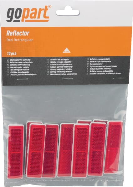 KRAMP Reflektor, rot, rechteckig - 10 Stück LA75009