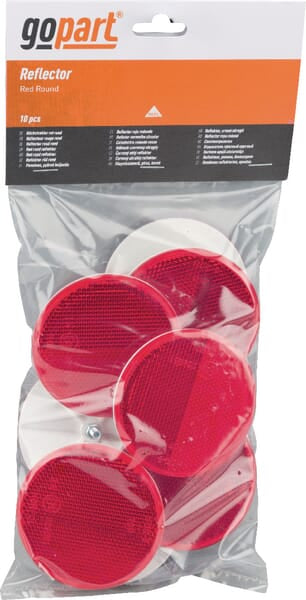 KRAMP Reflektor, rot, rund - 10 Stück LA75021