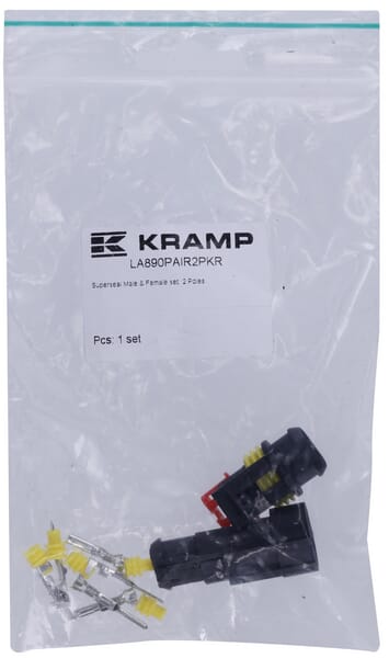KRAMP Satz Superseal 2-polige Steckverbinder Stecker + Buchse - 1 Set - LA890PAIR2PKR