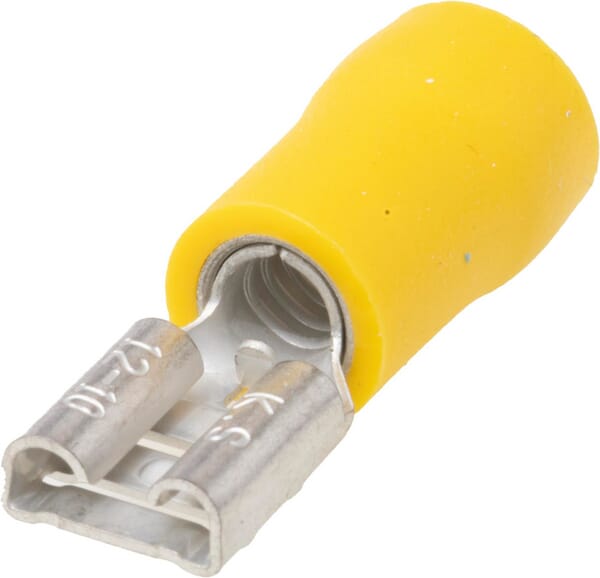 KRAMP Flachsteckerhülse, gelb, 4-6mm² 6,3x0,8mm (50x) - 50 Stück - LA9020CKR