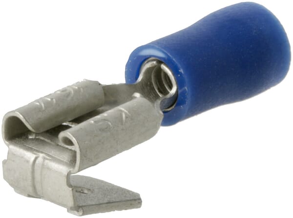 KRAMP Flachsteckhülse mit Steckerblau, 1.5-2.5mm² 6.4x0.8mm (100x) - 100 Stück - LA9060CKR