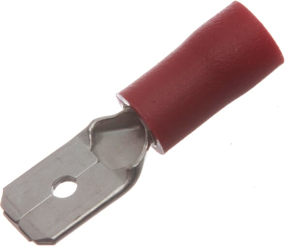 KRAMP Flachstecker rot, 0,5-1mm² 6,3x0,8mm (100x) - 100 Stück - LA9140CKR