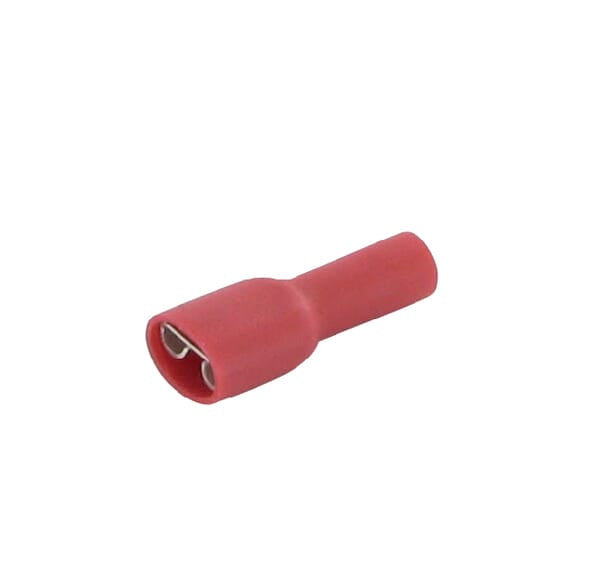 KRAMP Flachsteckerhülse rot isol. - 100 Stück LA9150KR