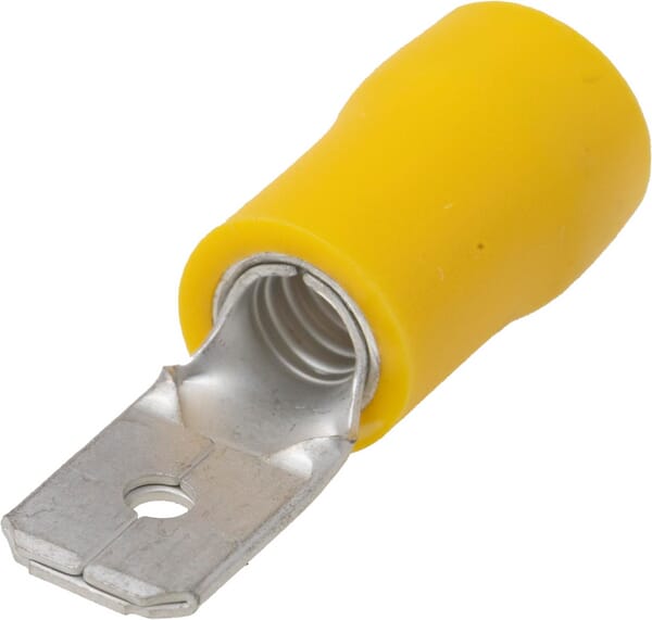 KRAMP Flachstecker, gelb, 4-6mm² 6,3x0,8mm (50x) - 50 Stück - LA9320CKR