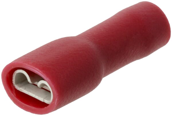 KRAMP Flachsteckerhülse, rot, 0,5-1mm² 4,8x0,8mm (100x) - 100 Stück - LA9365CKR