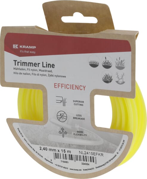 Nylon Line Mähfaden Ø 2.4mm x 15m Kramp Efficiency - 24 Stück - NL2415EFKR