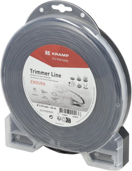 Nylon Line Trimmerschnur Ø2,7x63m, Ovaldrehung, schwarz, Kramp Endura - 1 Stück - NL2763ERKR
