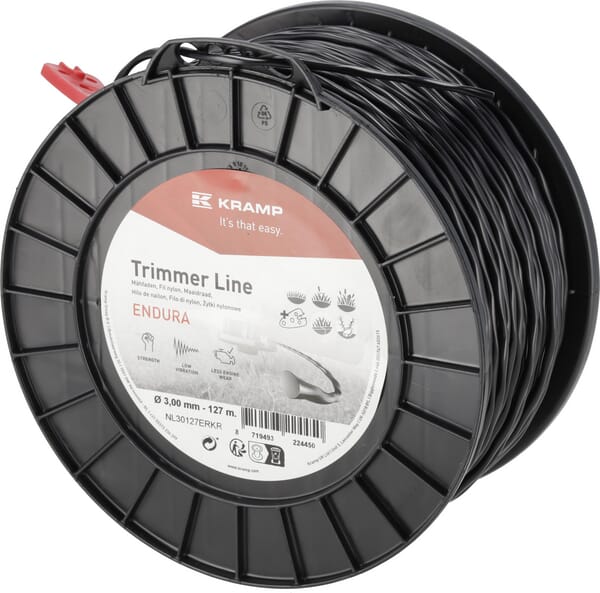 Nylon Line Trimmerschnur Ø3,0x127m, Oval Twist, schwarz, Kramp Endura - 1 Stück - NL30127ERKR