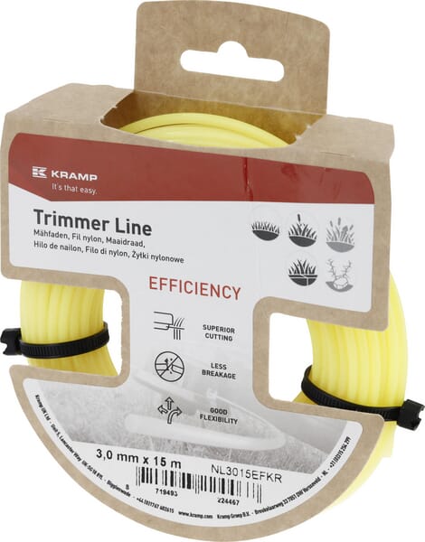 Nylon Line Mähfaden Ø 3.0mm x 15m Kramp Efficiency - 24 Stück - NL3015EFKR