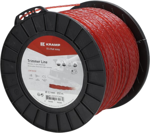 KRAMP Mähfaden Ø 3.3mm 232m gedreht geräuscharm rot Kramp NL33232TCKR