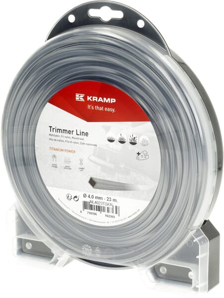 KRAMP Mähfaden Ø 4mm 23m viereckig Titanium Power grau Kramp NL4023TSKR