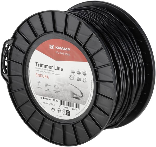 Nylon Line Trimmerschnur Ø4,0x75m, Ovaler Drall, schwarz, Kramp Endura - 1 Stück - NL4075ERKR