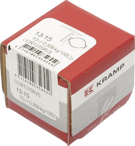 KRAMP Ohrschelle, doppelt, Edelstahl, 13-15 mm - 10 Stück OOR1315RVS
