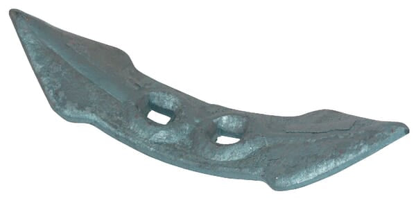 Cultivator tip 250x75x10mm, reversible, curved, 2 holes, suitable for Ottmar
