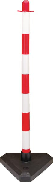 Poteau de barrière rouge/blanc