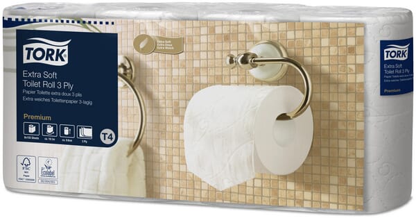 KRAMP Toilettenpapier weiß, 7x8 Rollen mit 155 Blättern PM110319