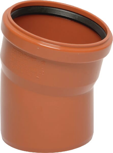 KG coude PVC 125 mm x 15°
