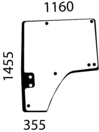 Vitre de porte gauche