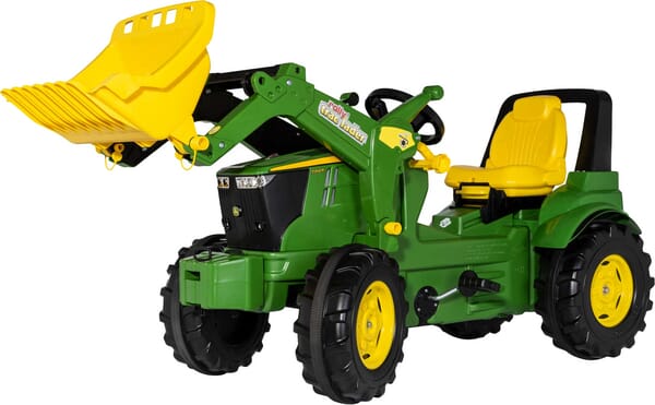 Pedal tractor, John Deere 7310R with front loader