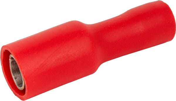 KRAMP Rundsteckbuchse, rot, 0,5-1 mm², 4 mm (100x), Kramp - 100 Stück LA9125KR