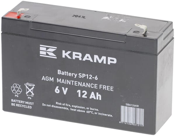 KRAMP Batterie 6V 12Ah geschlossen Kramp SBA126KR