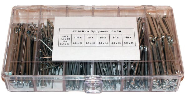 Assortment of split pins 1.6-6.0mm