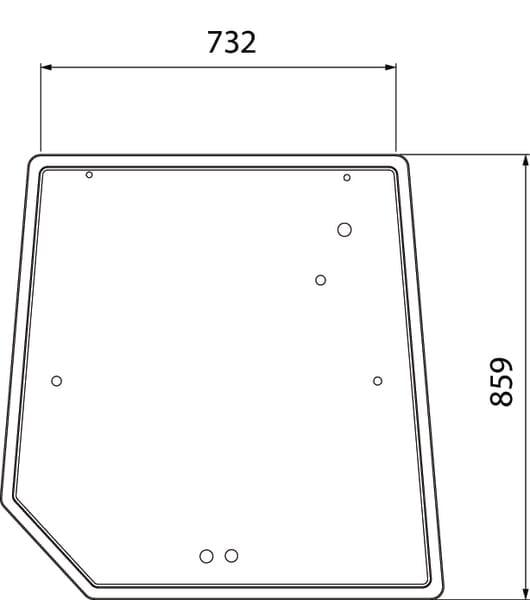 KRAMP Heckscheibe oben 3715438M1N