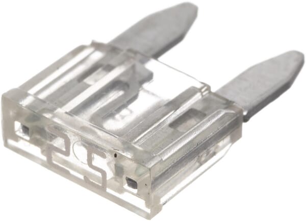 Fusible mini fusible enfichable 25A longueur 16,3mm blanc 1 pièce.