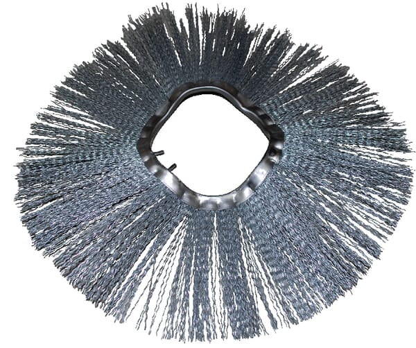 Brush ring Poly 530/6.4" gray zigzag